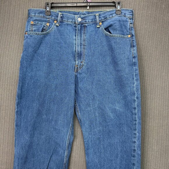 Levis 550 Mens Size W38 L34 Blue Relaxed Fit Straight Leg Denim Jeans - Picture 11 of 12